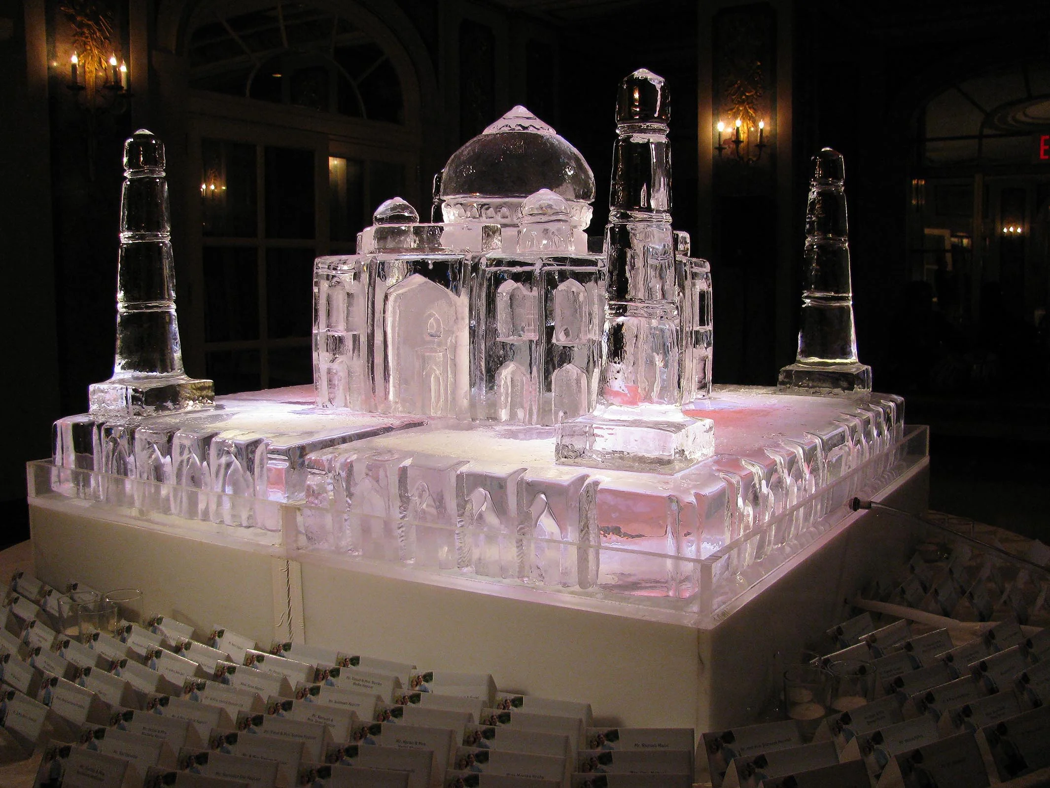 Taj Mahal Ice Sculpture