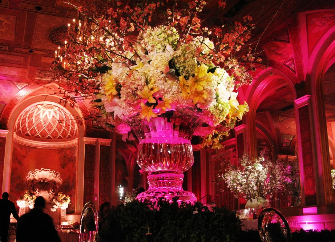 Ice Vase with Flowers