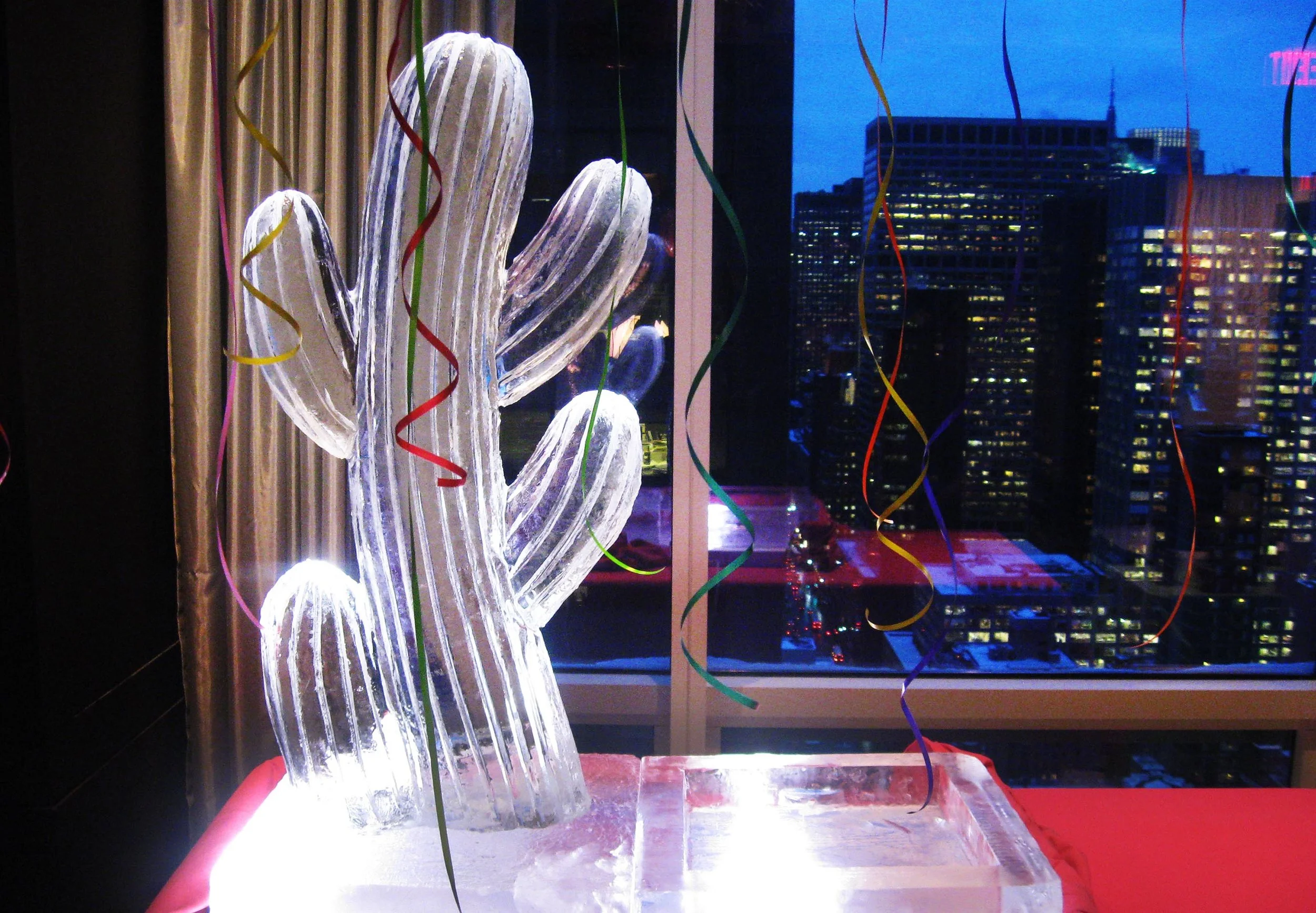 Cactus Sculpture with Raw Bar Base