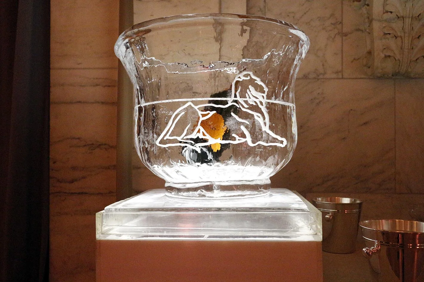 Classical Urn Bottle Chiller Bucket with Logo (NYPL)