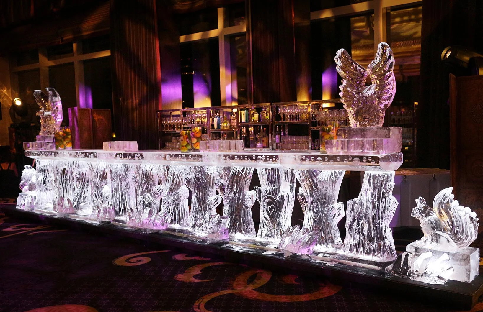 Tree Stump Themed Ice Bar