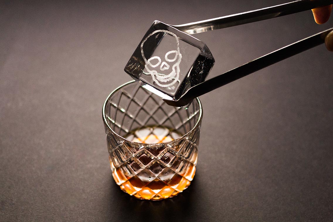 Skull Engraved Cube