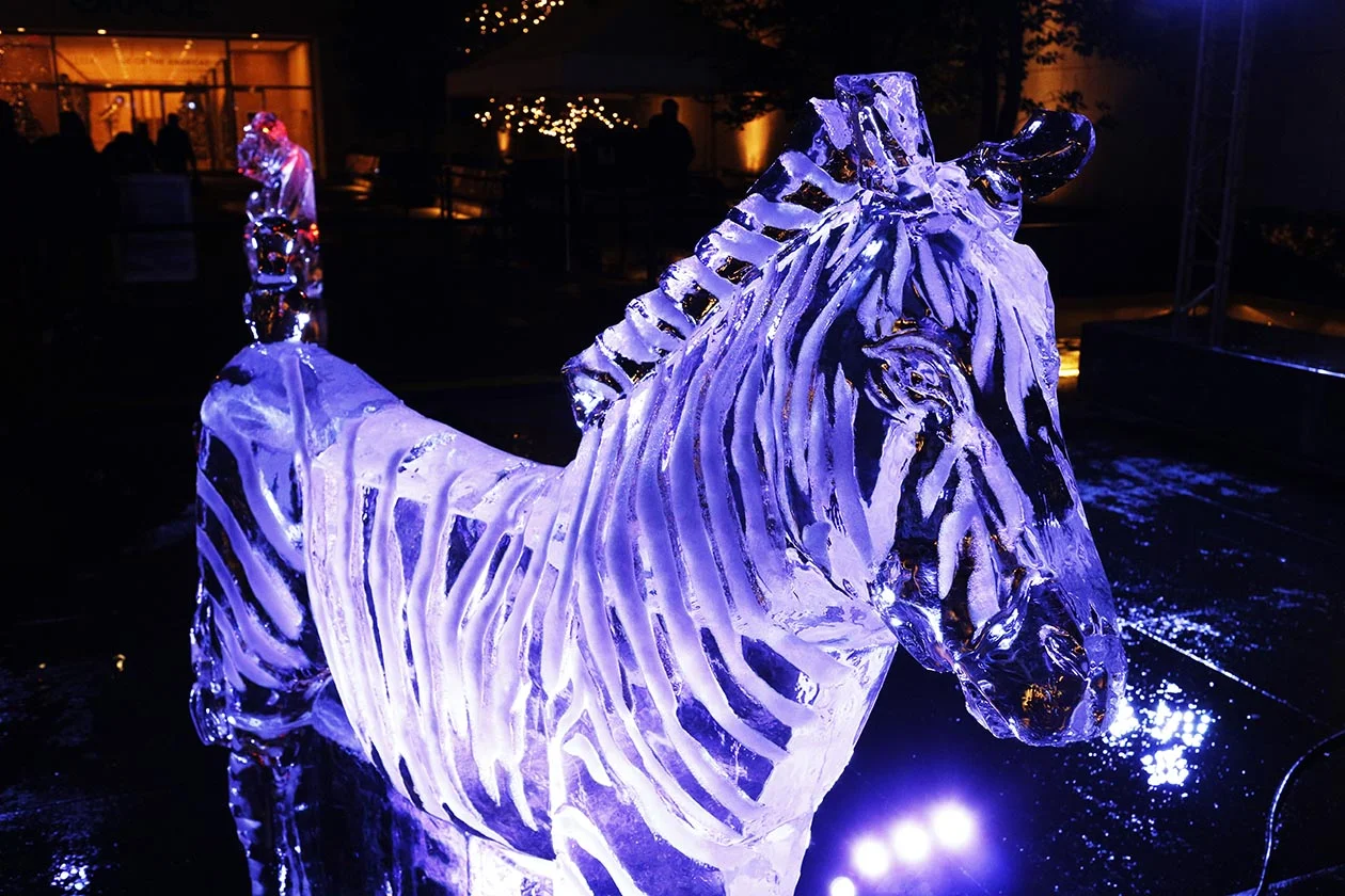 Zebra Ice Sculpture