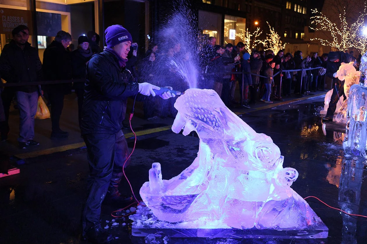 Live Ice Carving Animal