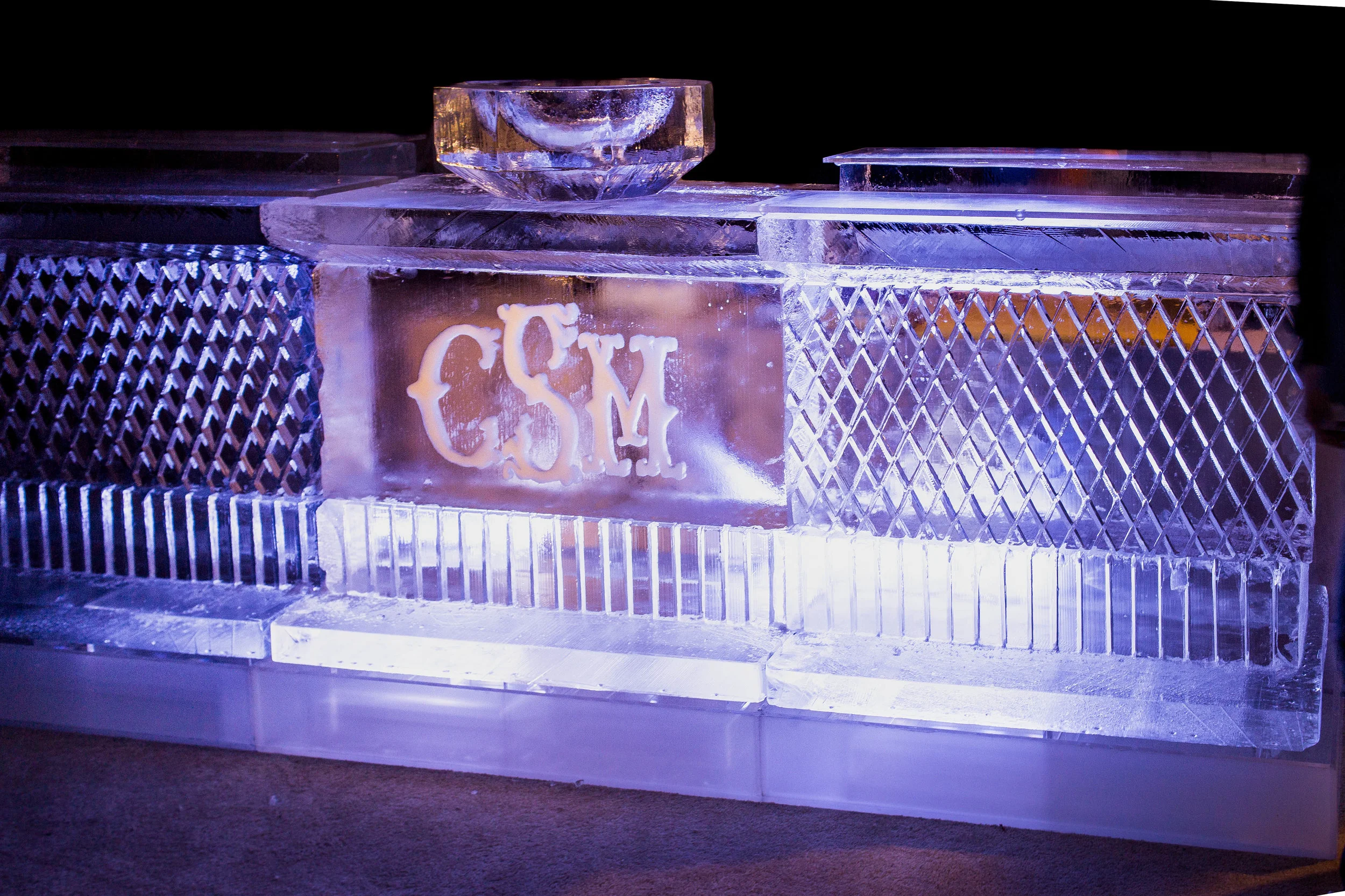 Monogram Ice Bar Diamond Pattern