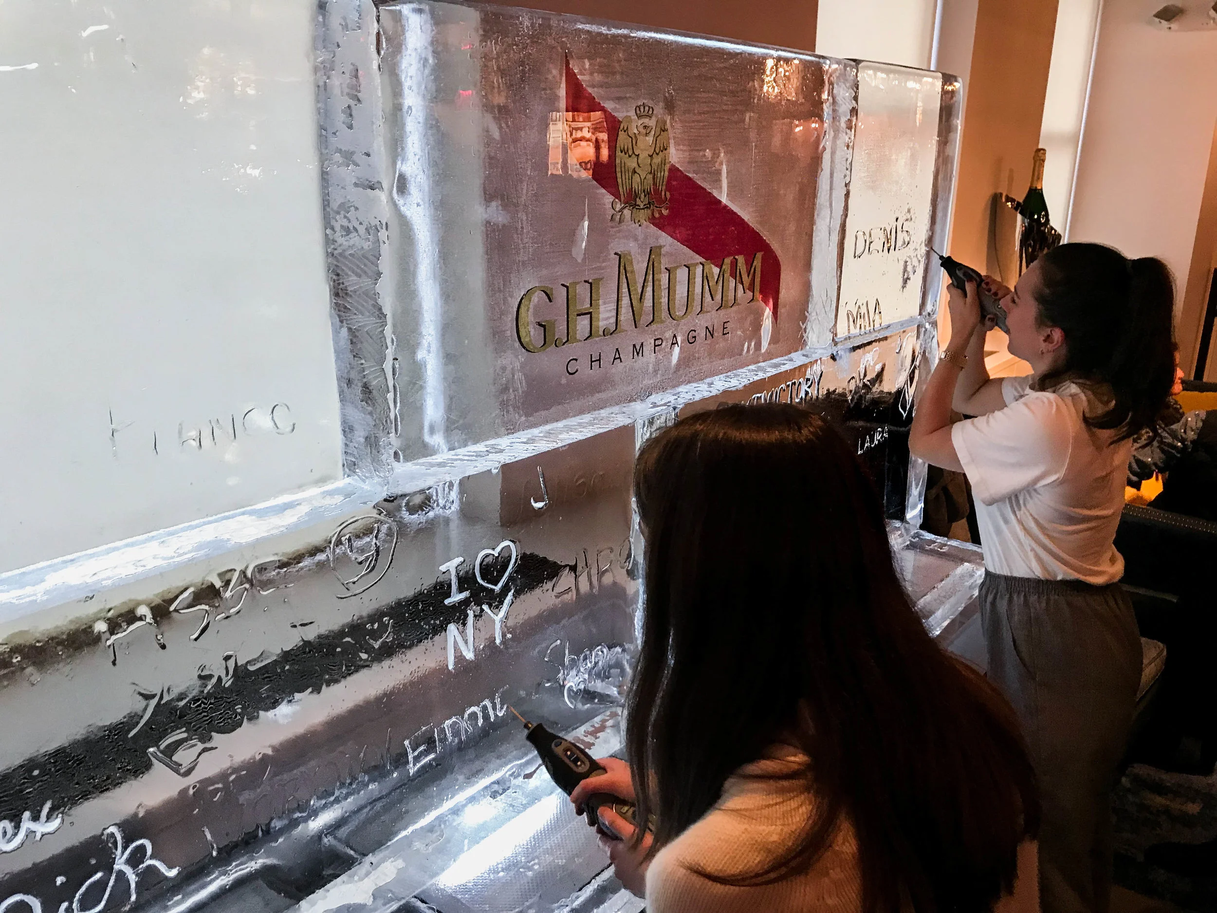 Tabletop Graffiti Ice Wall