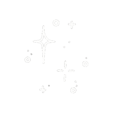 White sparkles and star shapes