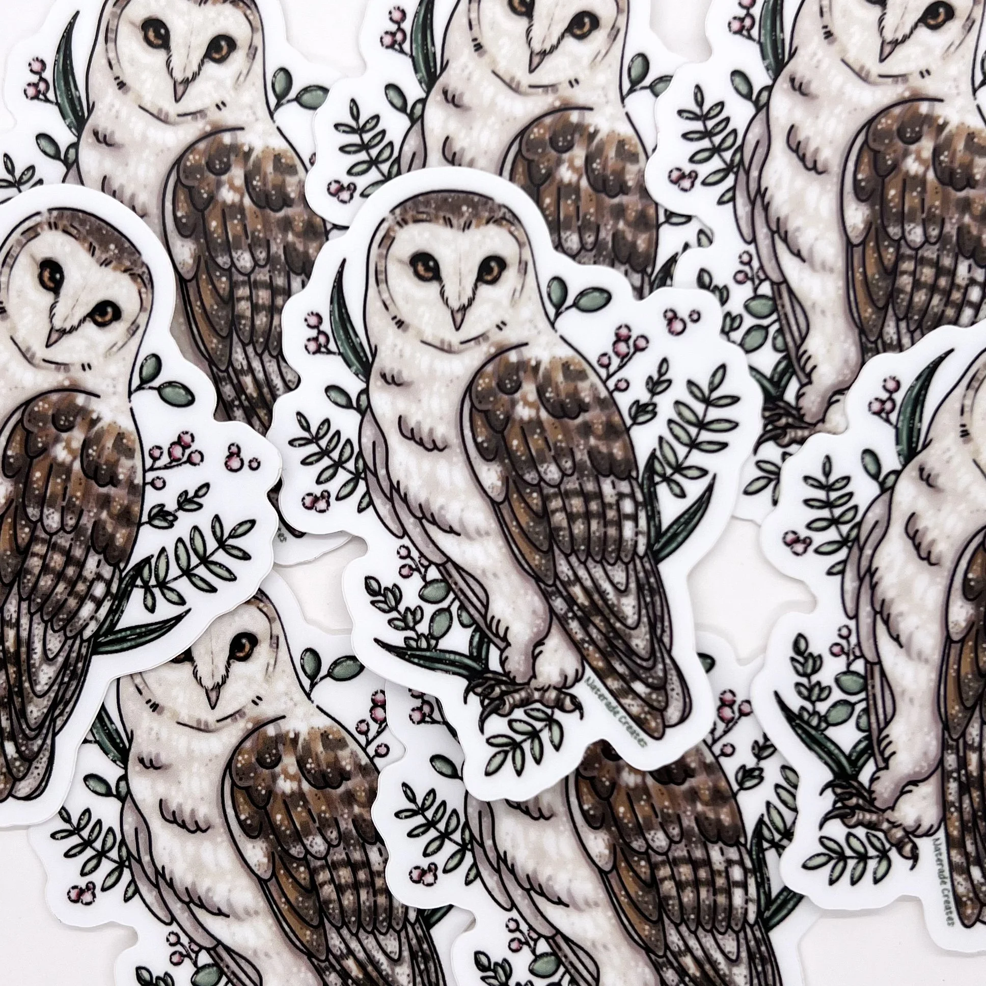 Barn Owl Weatherproof Vinyl Sticker