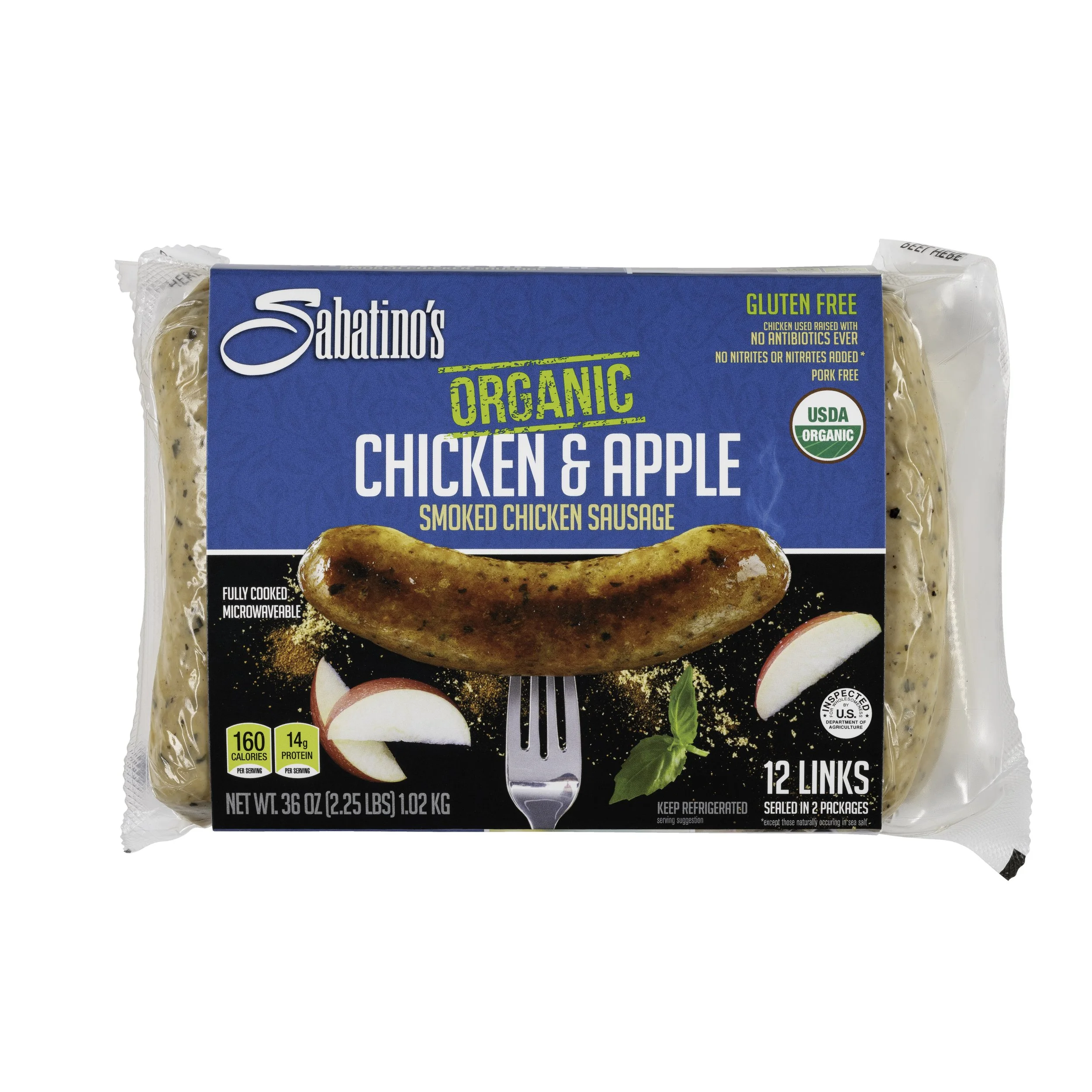 Organic Chicken & Apple Smoked Chicken Sausage — Sabatino's Gourmet