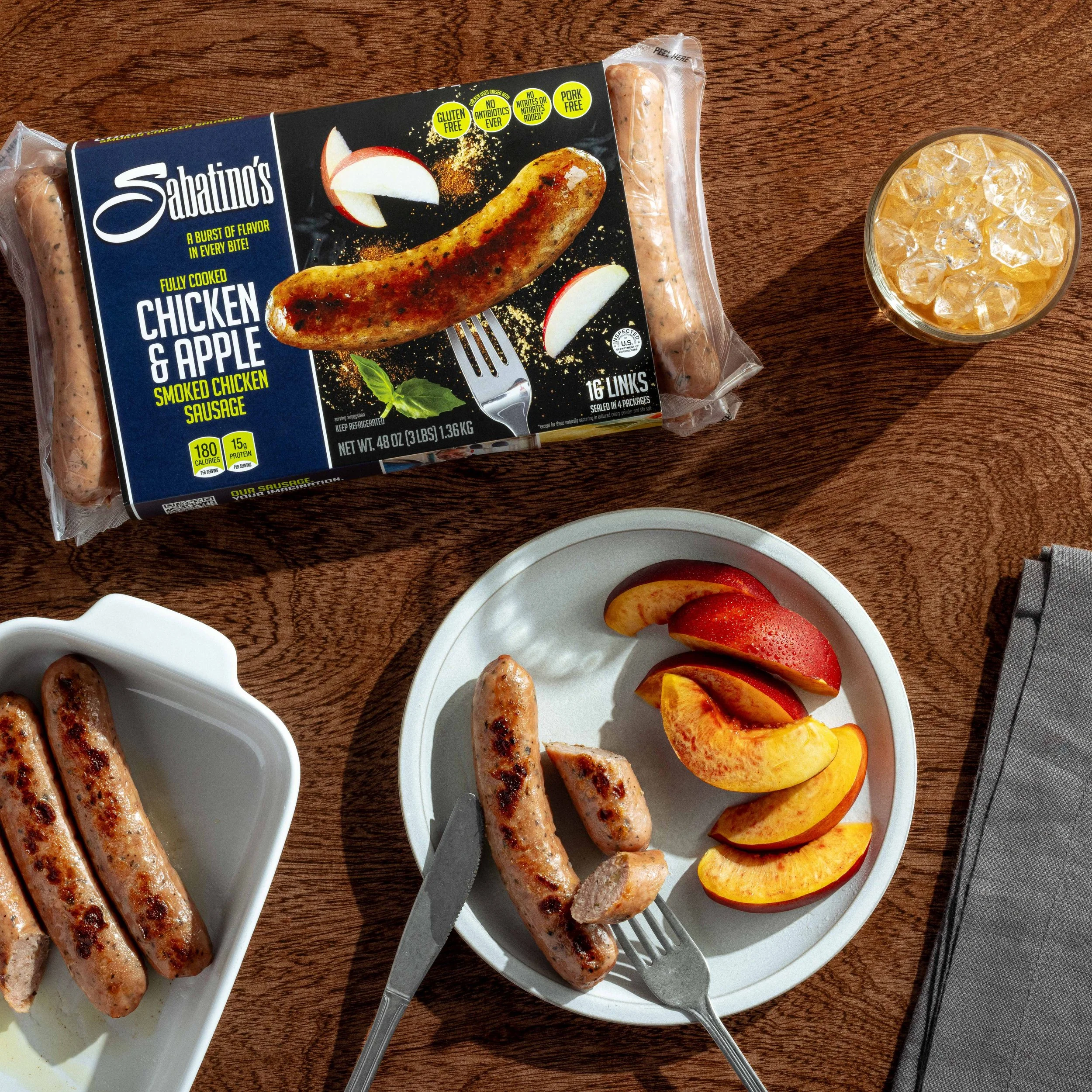Chicken & Apple Smoked Chicken Sausage — Sabatino's Gourmet Chicken