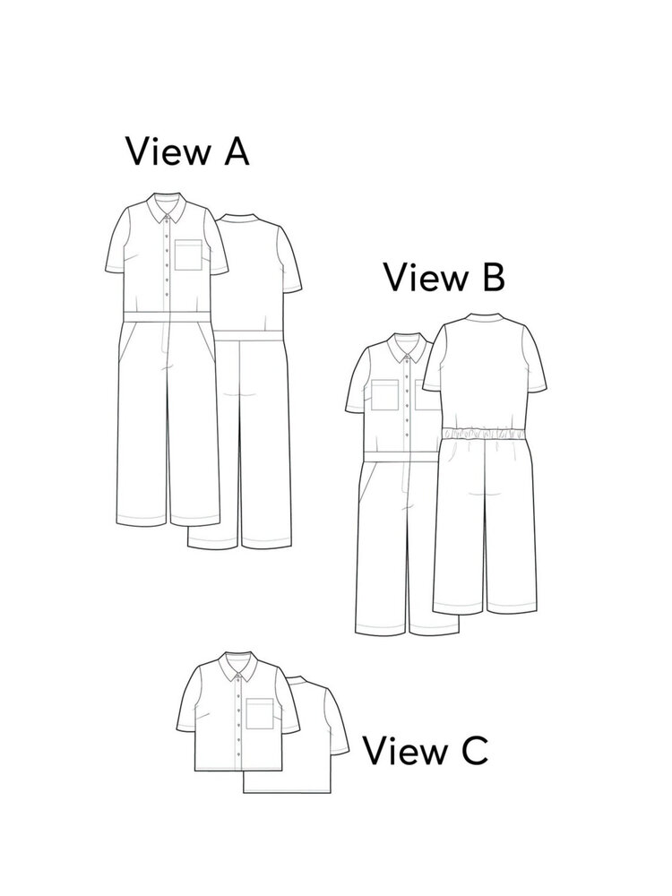 Homer and Howells Lennox Sewing Pattern Sketches