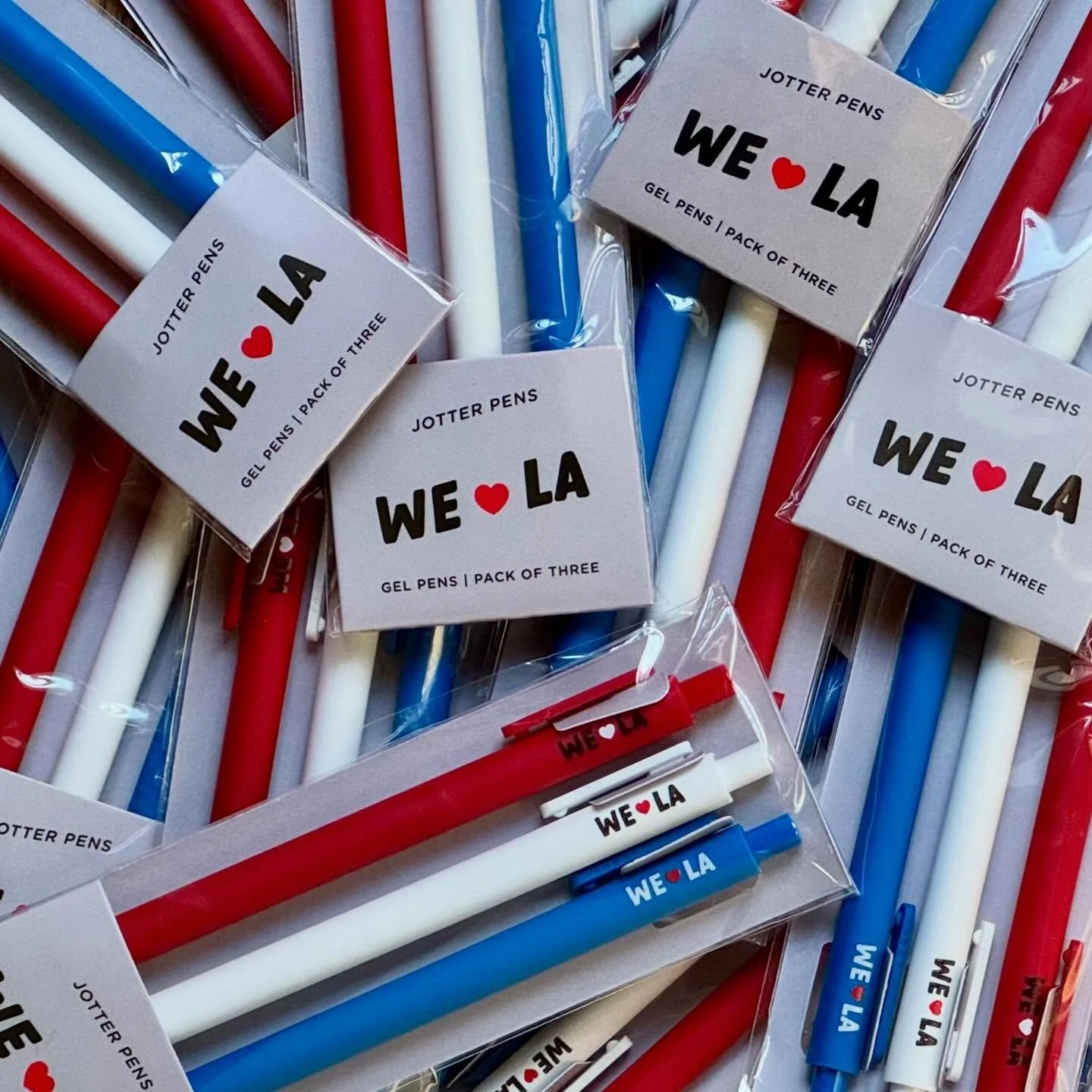 It&rsquo;s hard to believe it&rsquo;s been 1 year since the Los Angeles wildfires. Our hearts are with everyone who was impacted.
We created the WE LOVE LA Pens as a symbol of our love for our home city and as a way to raise donations for the Los Ang