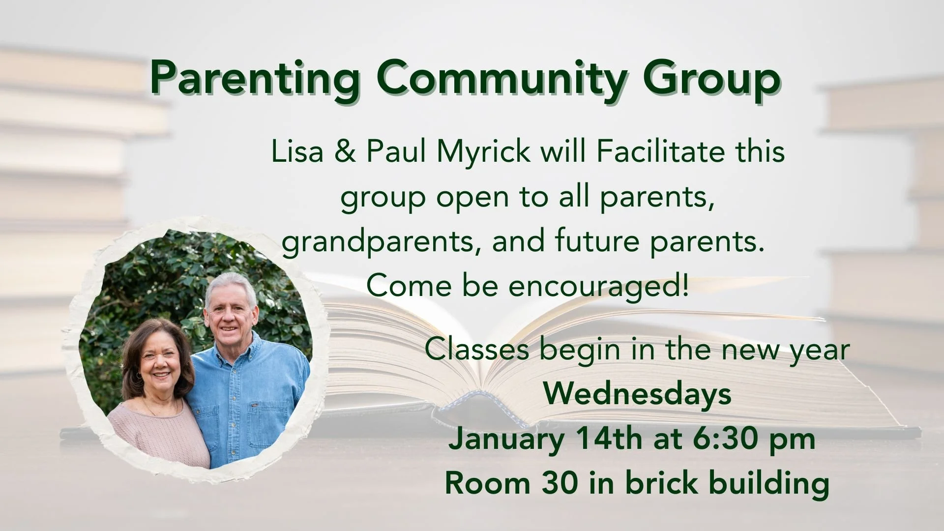 Parents Community Group Starts January 14th!