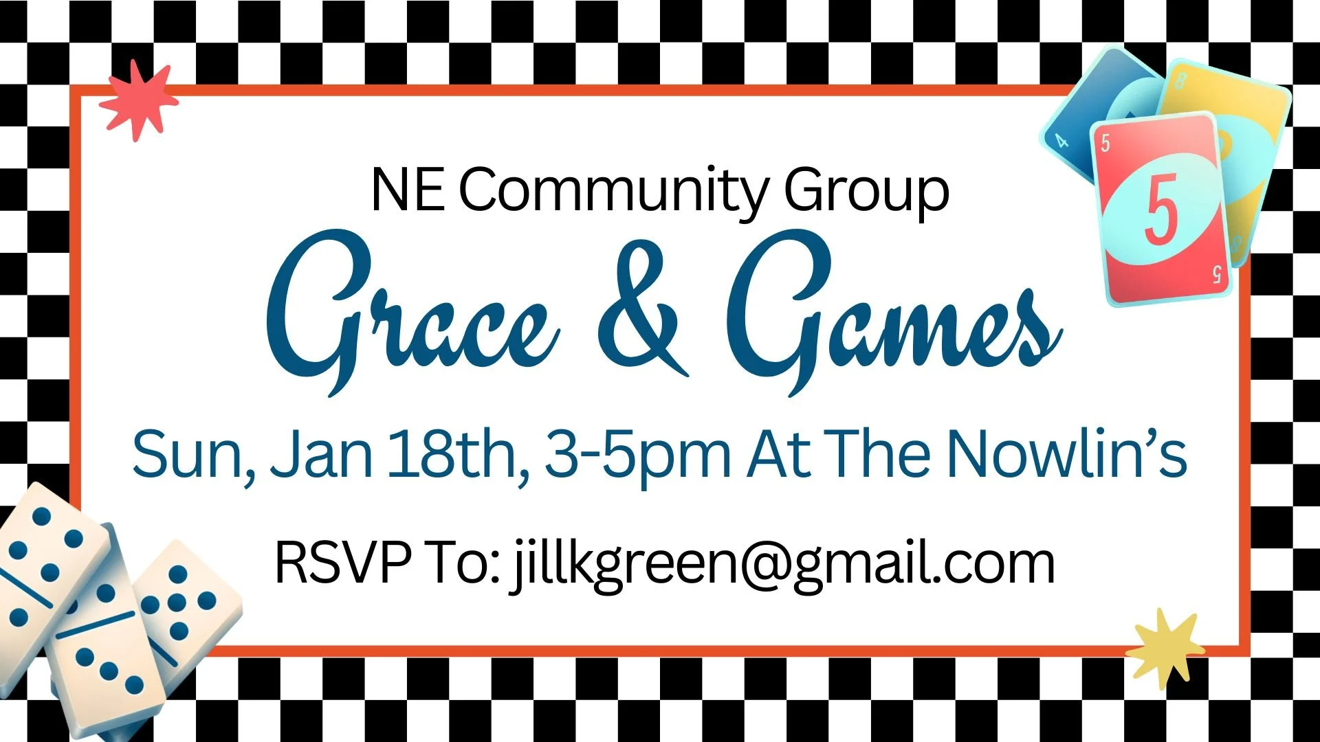 Grace &amp; Games Community Group Meets January 18th!