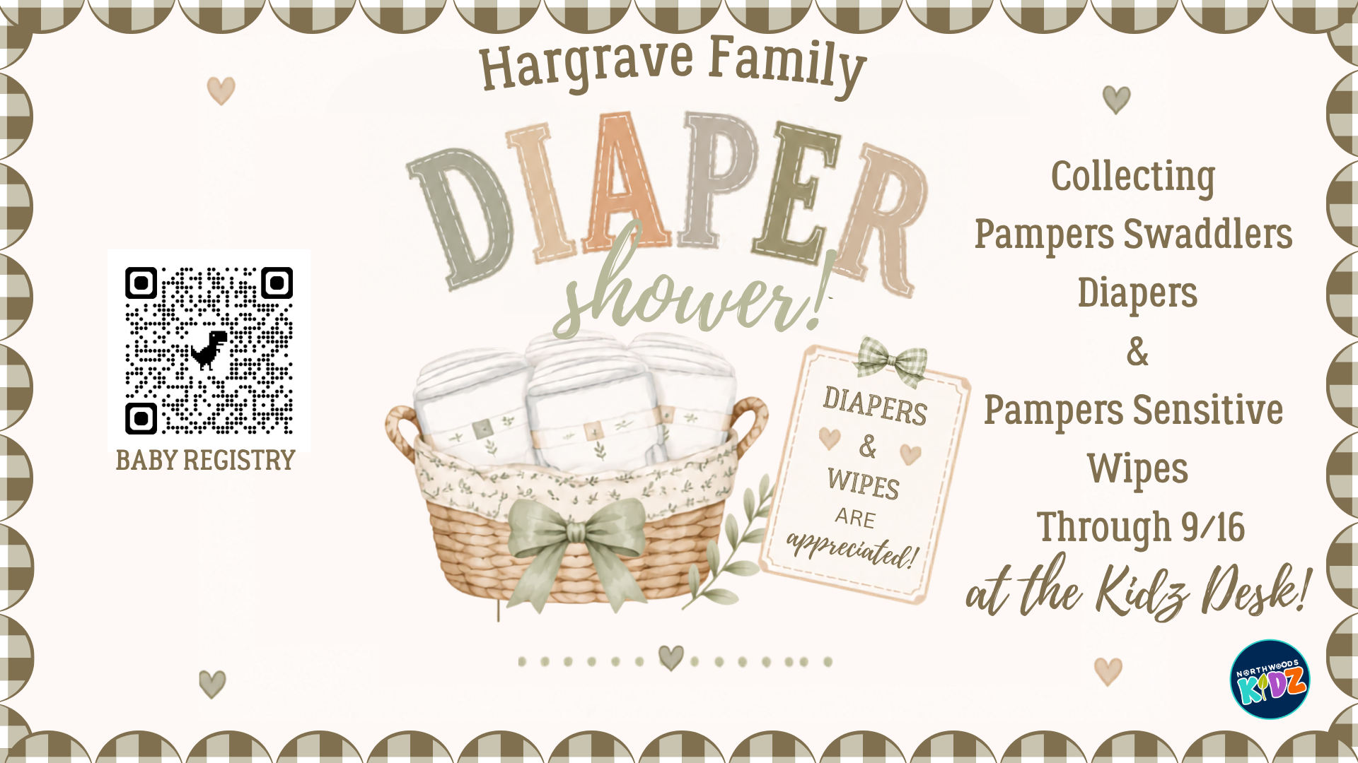 Hargrave Family Diaper Shower - Diaper Collection Through September 16th!