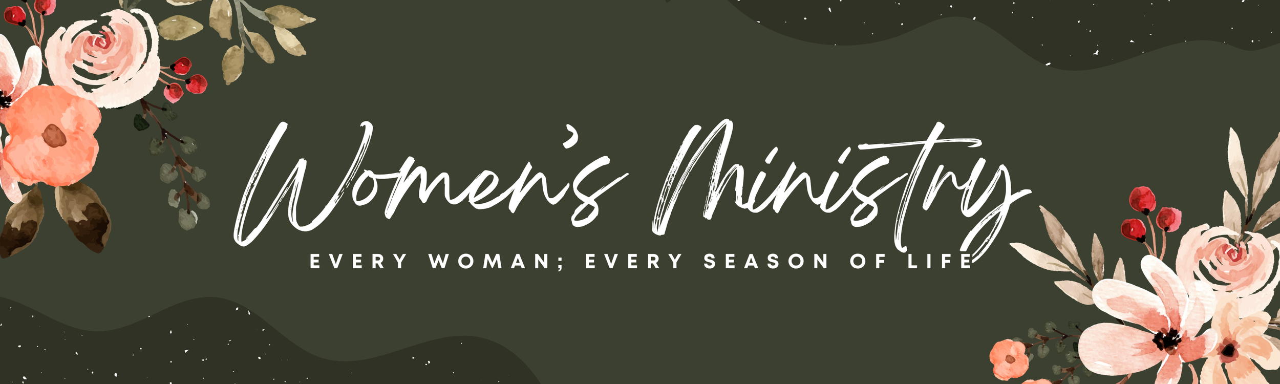 Dark Green Pink Floral Women's Ministry Banner 2026 (1).png