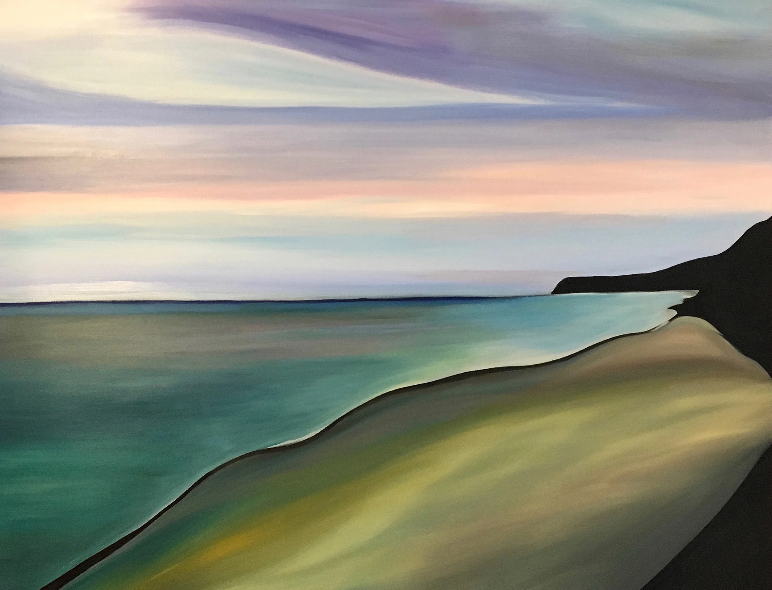 BROADWAY BEACH 36” × 48" — acrylic on canvas, 2019