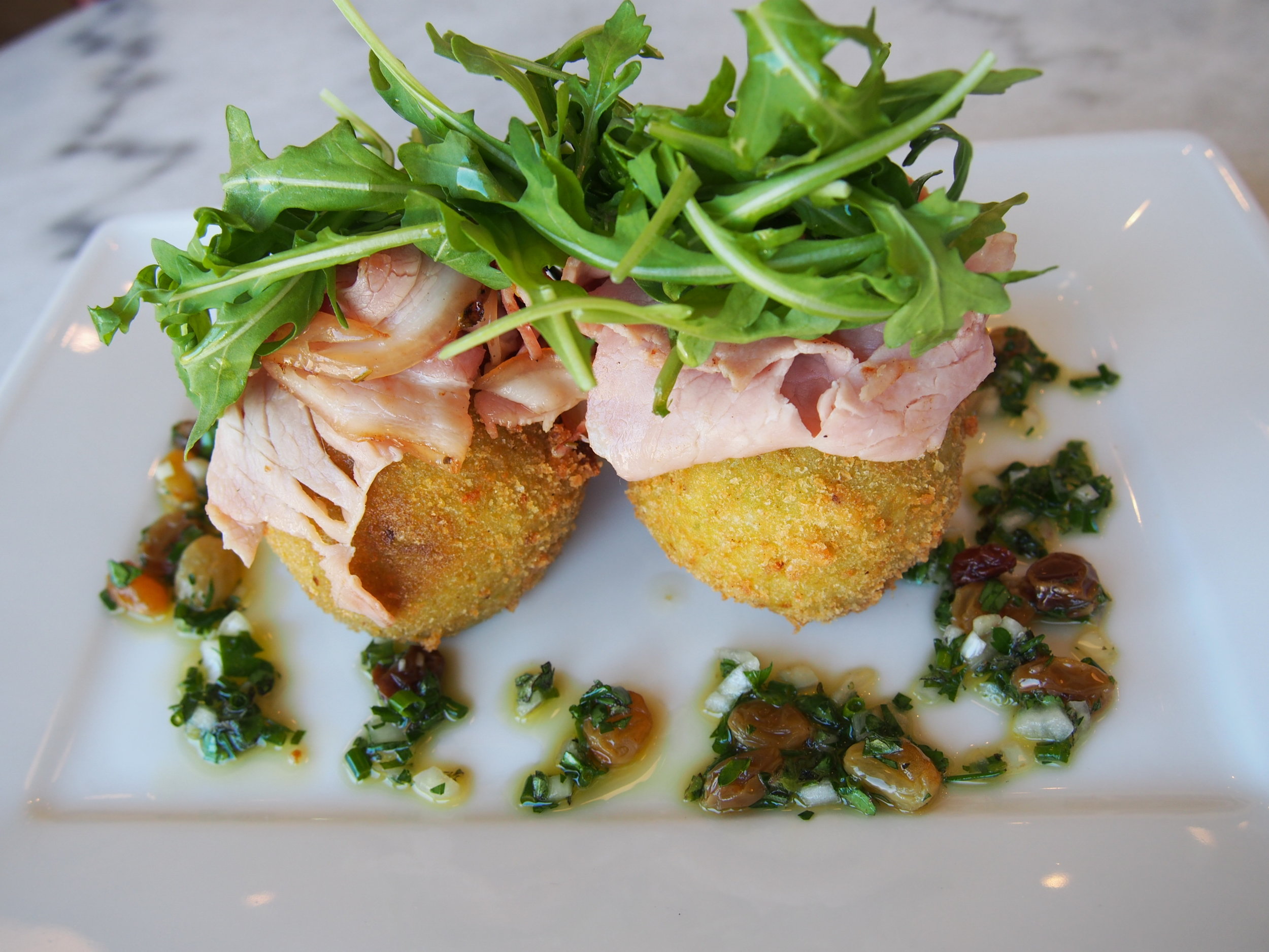 Arancini, Pea and Porchetta 1.JPG