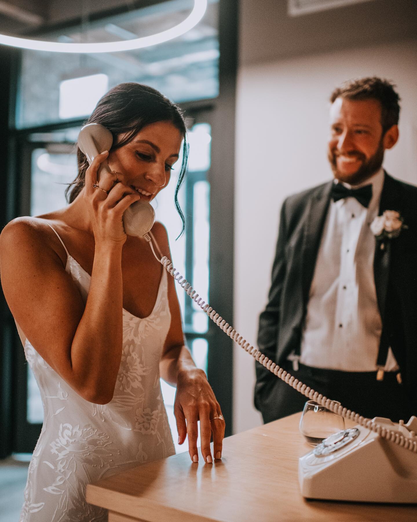 &ldquo;Sorry, I&rsquo;m busy marrying my best friend &amp; crushing it on the dance floor! Please leave a message after the beep.&rdquo; 

📷: @maddieblechaphoto 
💐: @thistleandplume 
🎤: @spokenfourband 
💄: @bridalartistryteam 
☎️: @afterthetone.c