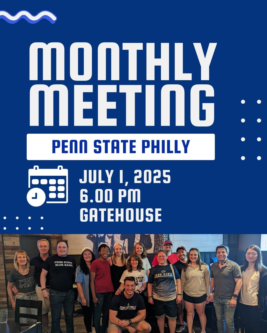 Join us tomorrow at @gatehousephilly at the Navy Yard tomorrow for our monthly meeting! Join the board and learn how you can get more involved with the Chapter.