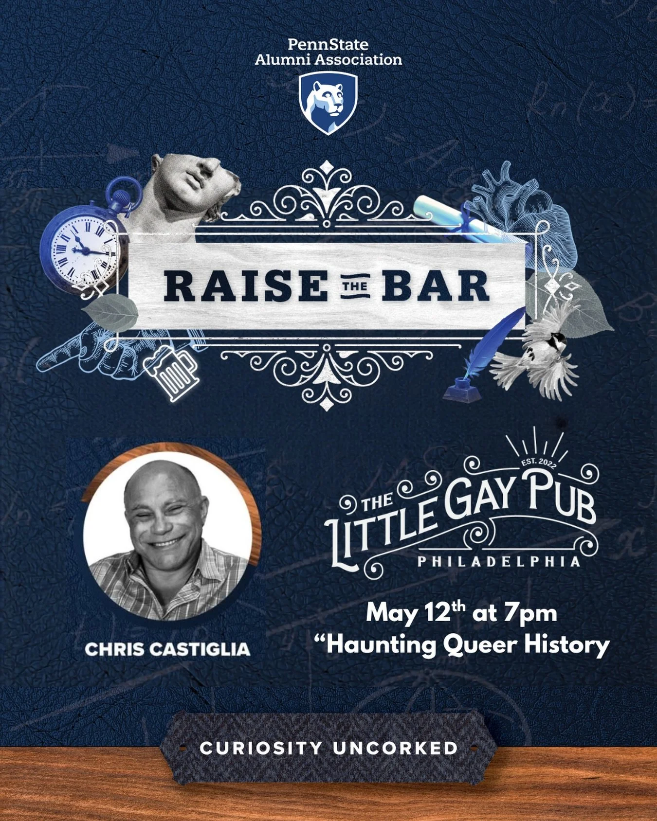 Last call, Penn Staters! 
Spots for Raise the Bar in Philly are filling up! Grab your seat before they&rsquo;re gone. 
Join us for &ldquo;Haunting Queer History,&rdquo; an exploration of how the ghostliness of queer life today, and the queerness of g