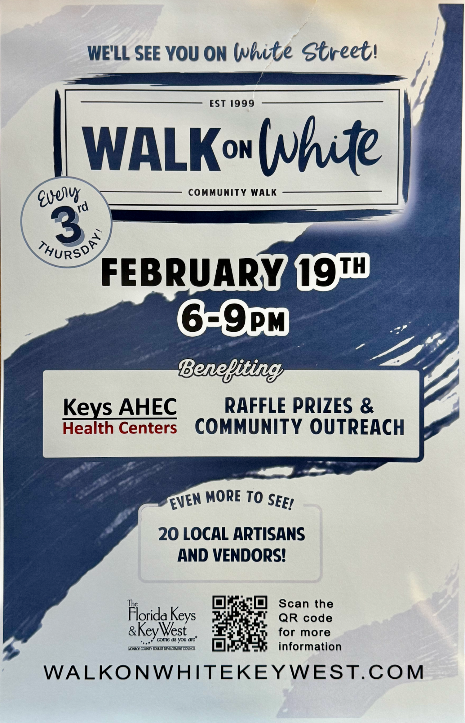 Walk on White poster.