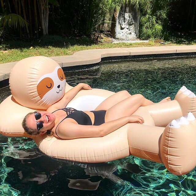 Casually floating on a sloth. ⁣
⁣
Hope everyone is enjoying the long weekend ✌️ ⁣
⁣
📷: @seidling ⁣
#memorialdayweekend #floaties #sloth #targetstyle