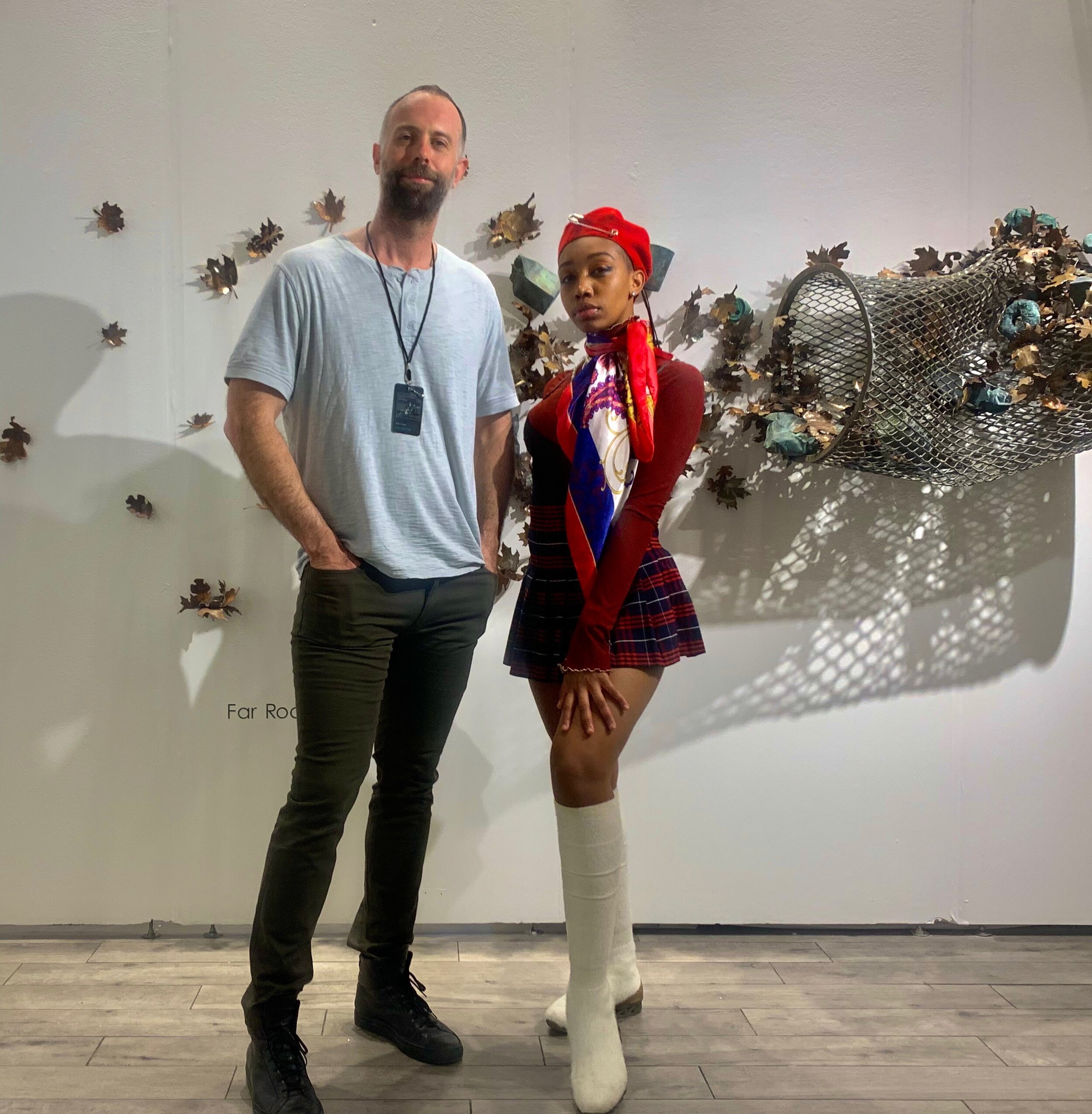 Artist Sam Tufnell with EYES &amp; EDGE contributor, Organic Shawty.