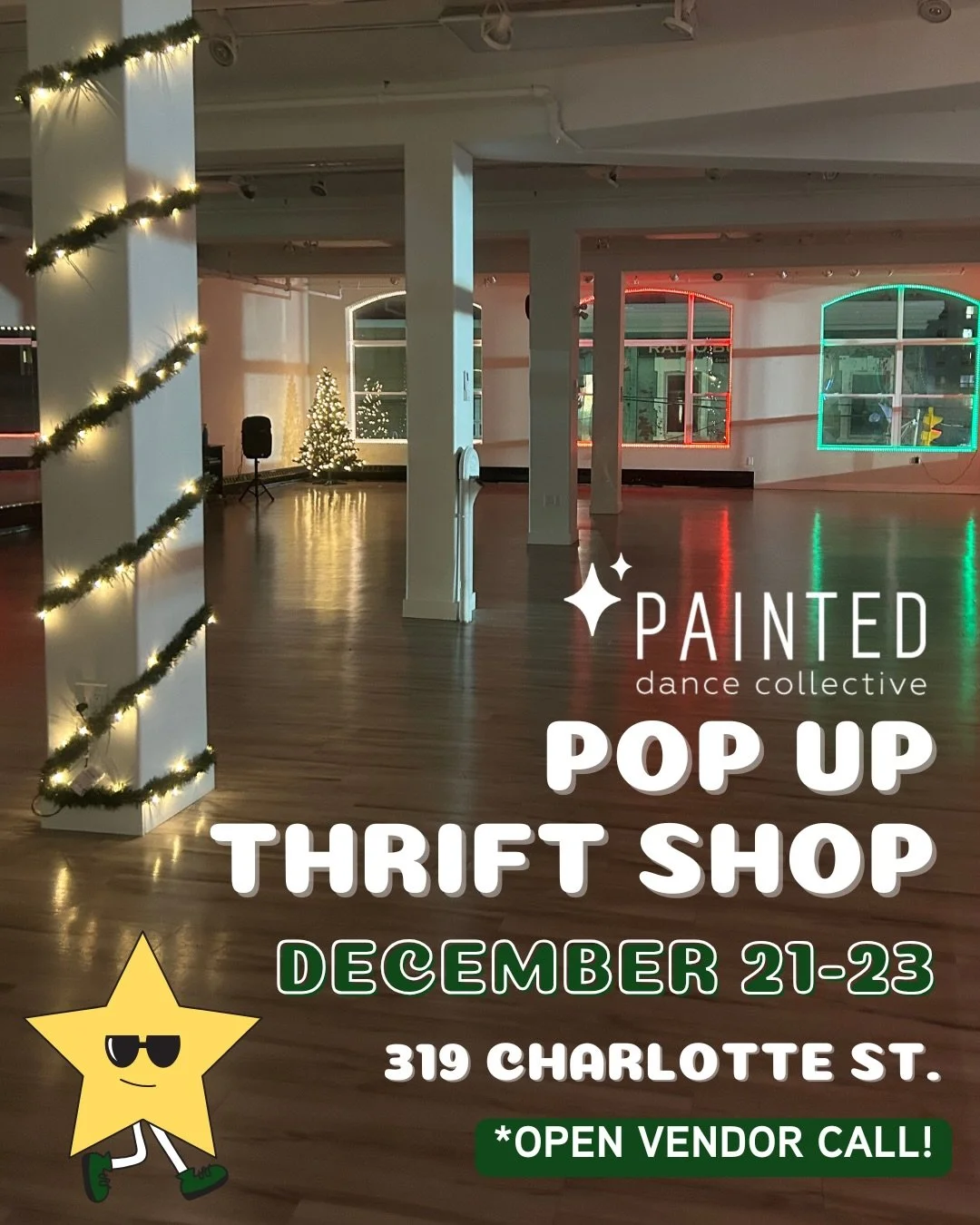 HOLIDAY THRIFT MARKET 🎄

Pop in to our downtown studio next week to gift yourself some thrift finds this season- or maybe you&rsquo;ll find a gift for someone special in your life! We love a sustainable present 😉 

POP UP SCHEDULE:
❄️ Sunday Decemb