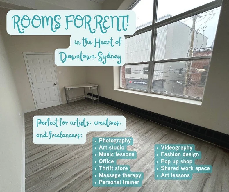 ROOMS FOR RENT ✨

Please email painteddanceco@gmail.com to with any questions or to set up a viewing! 

We have two beautiful rooms in our space Downtown Sydney that we would like to rent out to other artists, creatives, small businesses or freelance