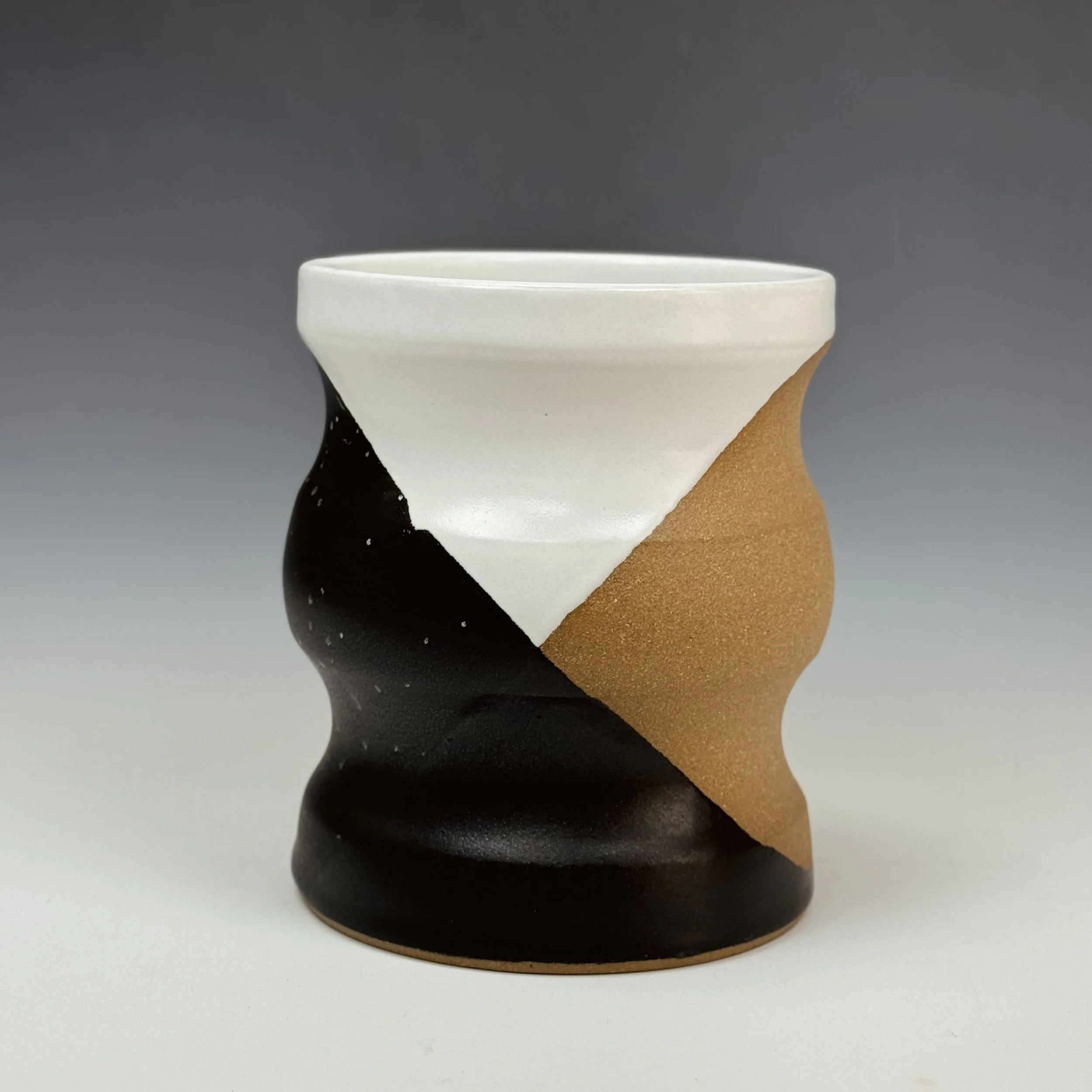 White Black Brown Vase