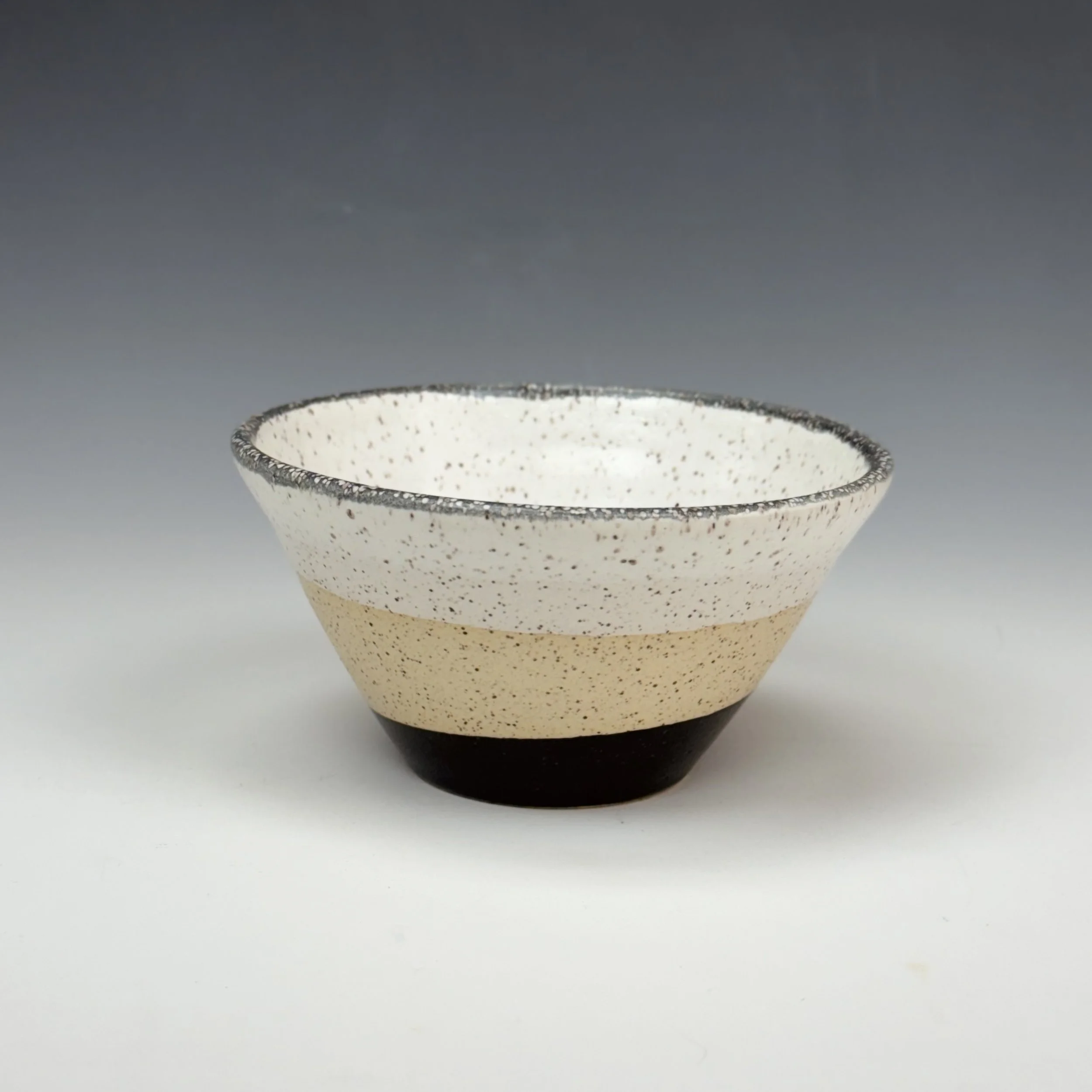 Speckled White Black Small Bowl