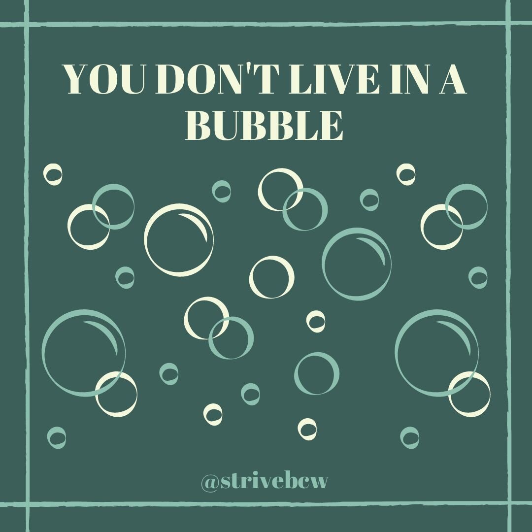 You don't live in a bubble. In other words, you don't live in isolation&hellip;even though it may feel that way these days. ⁣
⁣
What I mean by this is that humans are 𝓈𝑜𝒸𝒾𝒶𝓁 𝒸𝓇𝑒𝒶𝓉𝓊𝓇𝑒𝓈. We need 𝐢𝐧𝐭𝐞𝐫𝐚𝐜𝐭𝐢𝐨𝐧 and we are also 𝐢?