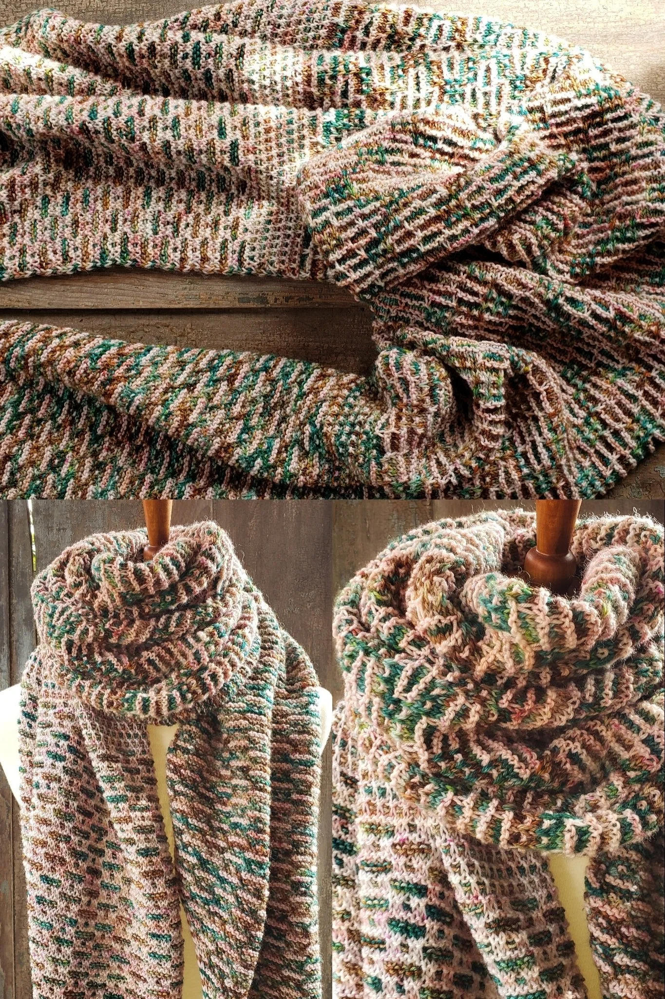 Painted Wall Shawl - Mosaic Knitting