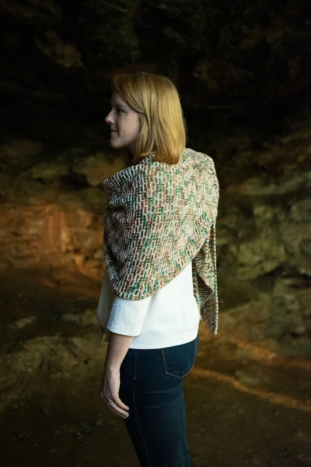 Slip Stitch Mosaic Shawl Knitting