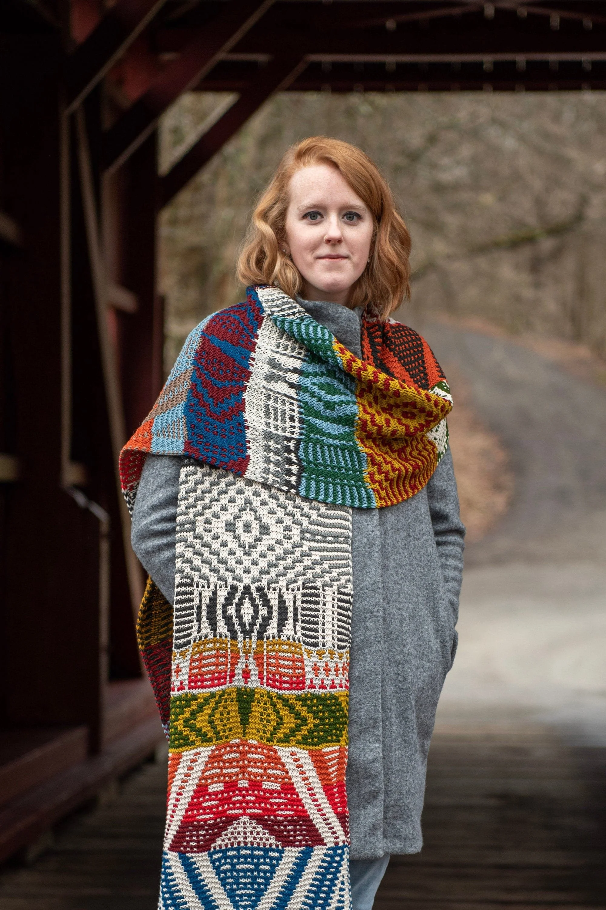 Knitting Pattern: Colorful Rectangle Shawl Pattern