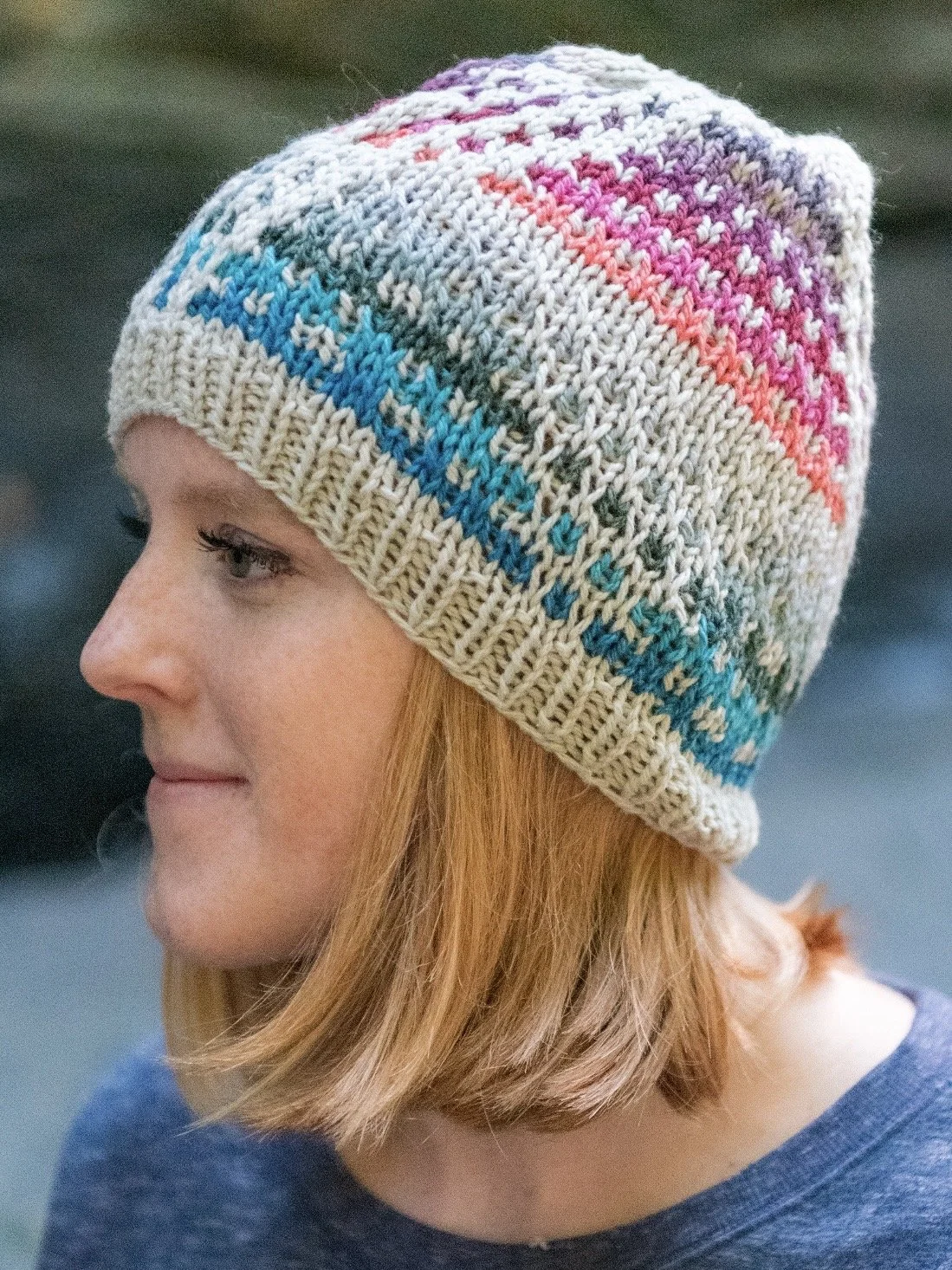 Knitting Pattern: Rainier Hats Bundle | Mosaic Knitting | Newborn - Adult Sizing