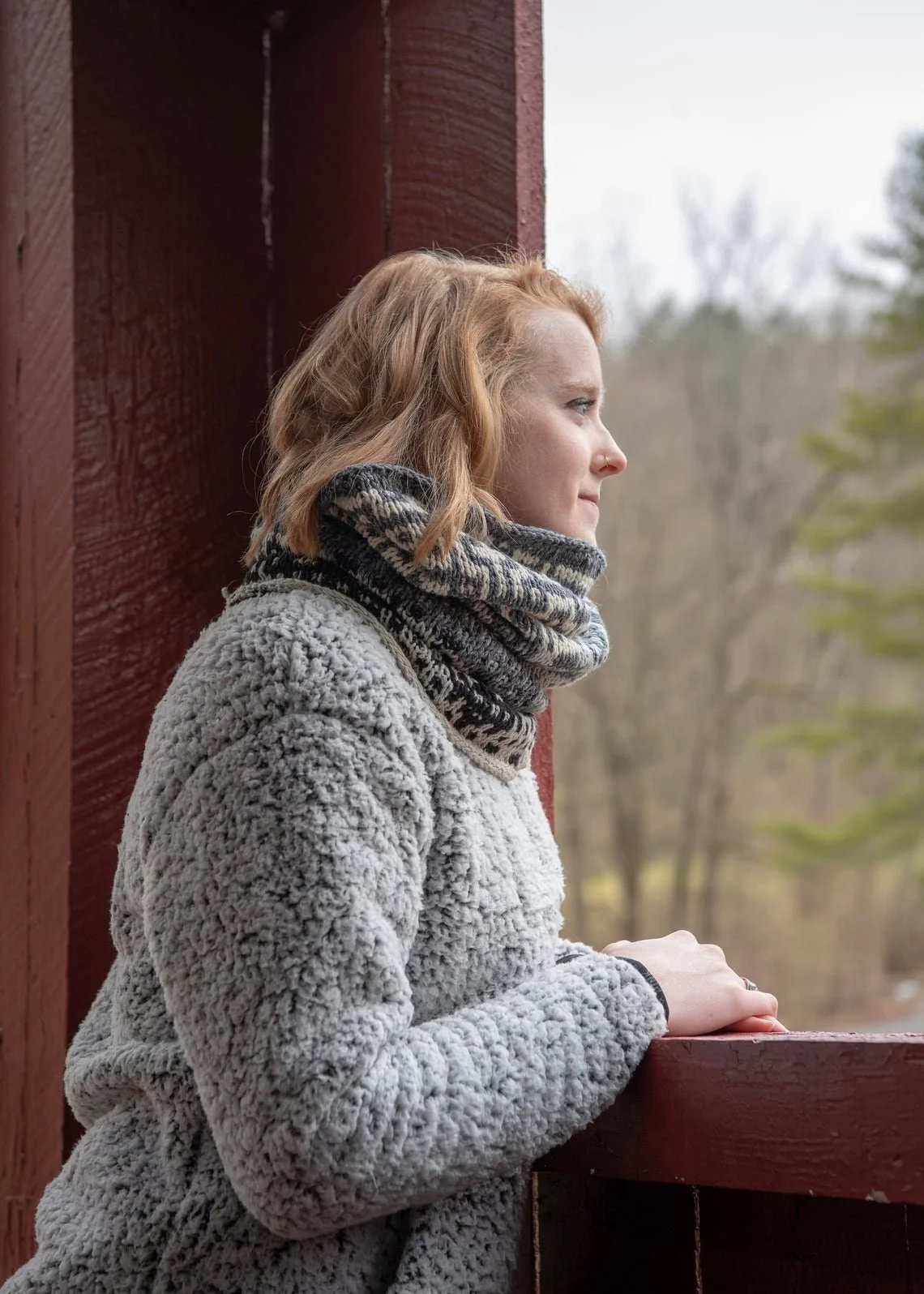 Knitting Pattern: Moonrise Hernandez Chunky Knit Cowl - Mosaic and Slip Stitch Knitting