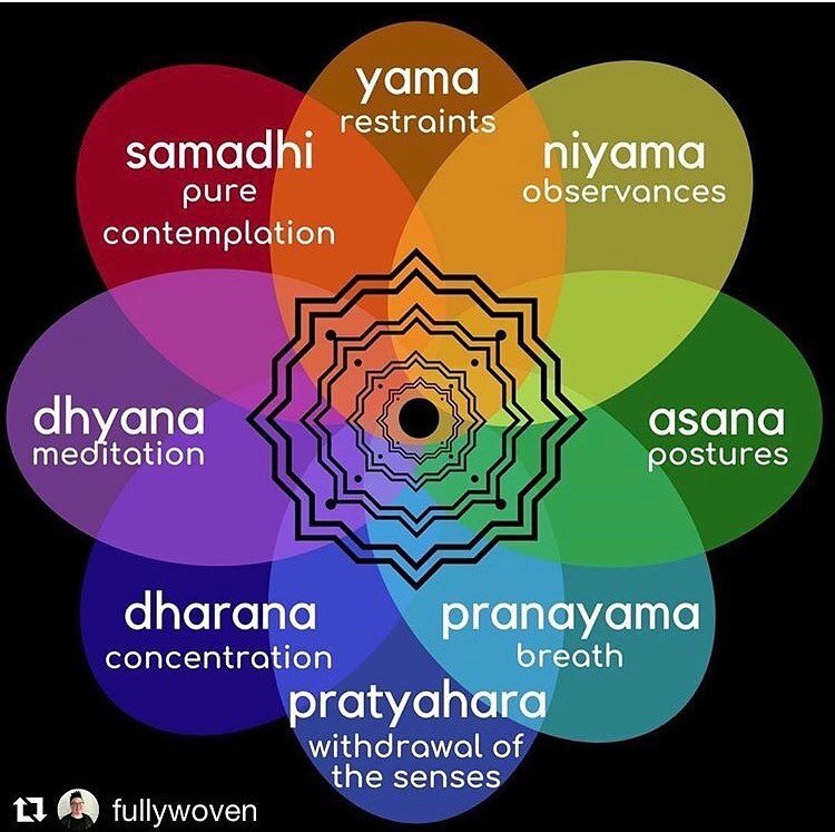 8 limbs of Yoga connect individuality with universality. 

Yamas keep the limbs together, &ldquo;administrators&rdquo;. Satya - truth that can only be spoken at our own level of consciousness. Ahimsa - When experiencing unity, everything is inside on