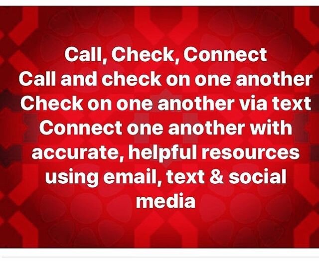 Check on one another #checkononeanother #checkonfamily ##checkonyourfriends #weareinthistogether