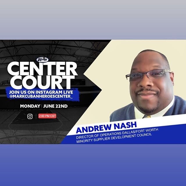 We are looking forward to our conversation with Andrew Nash with the Dallas/Fort Worth Minority Supplier Development Council today at 2 pm CST
