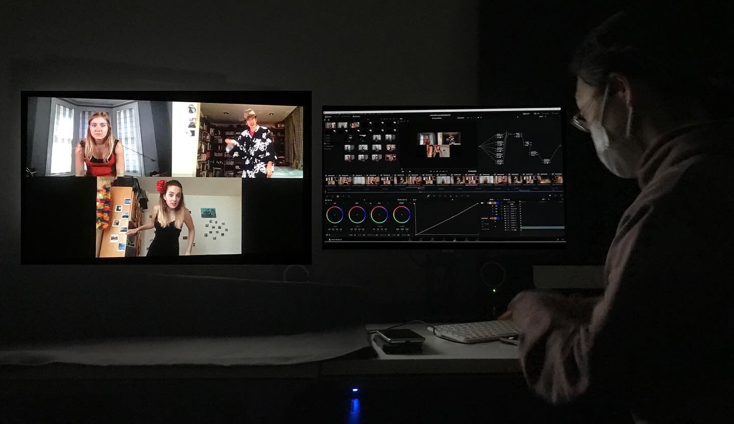 🤠Yee-haw! Almost there! Working on the final touches of color-correction with color-grader Miki Inagawa, DP @motomu_ishigaki and producer @darnsian for &ldquo;Lost &amp; Found Cowboy &ndash; In the Time of Covid&rdquo;, co-starring @laerkeolsvig, @s