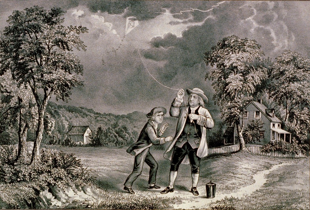 Ben Franklin’s Famous Experiment To Capture Electricity on 10 June 1752. Public Domain via Titanic News Channel