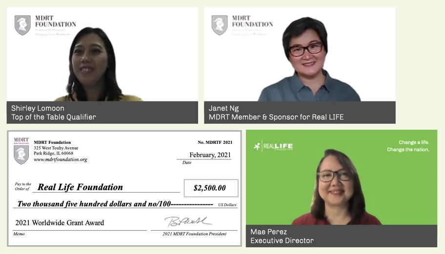 MDRT Foundation Awards Grant to Real LIFE for the 3rd Time