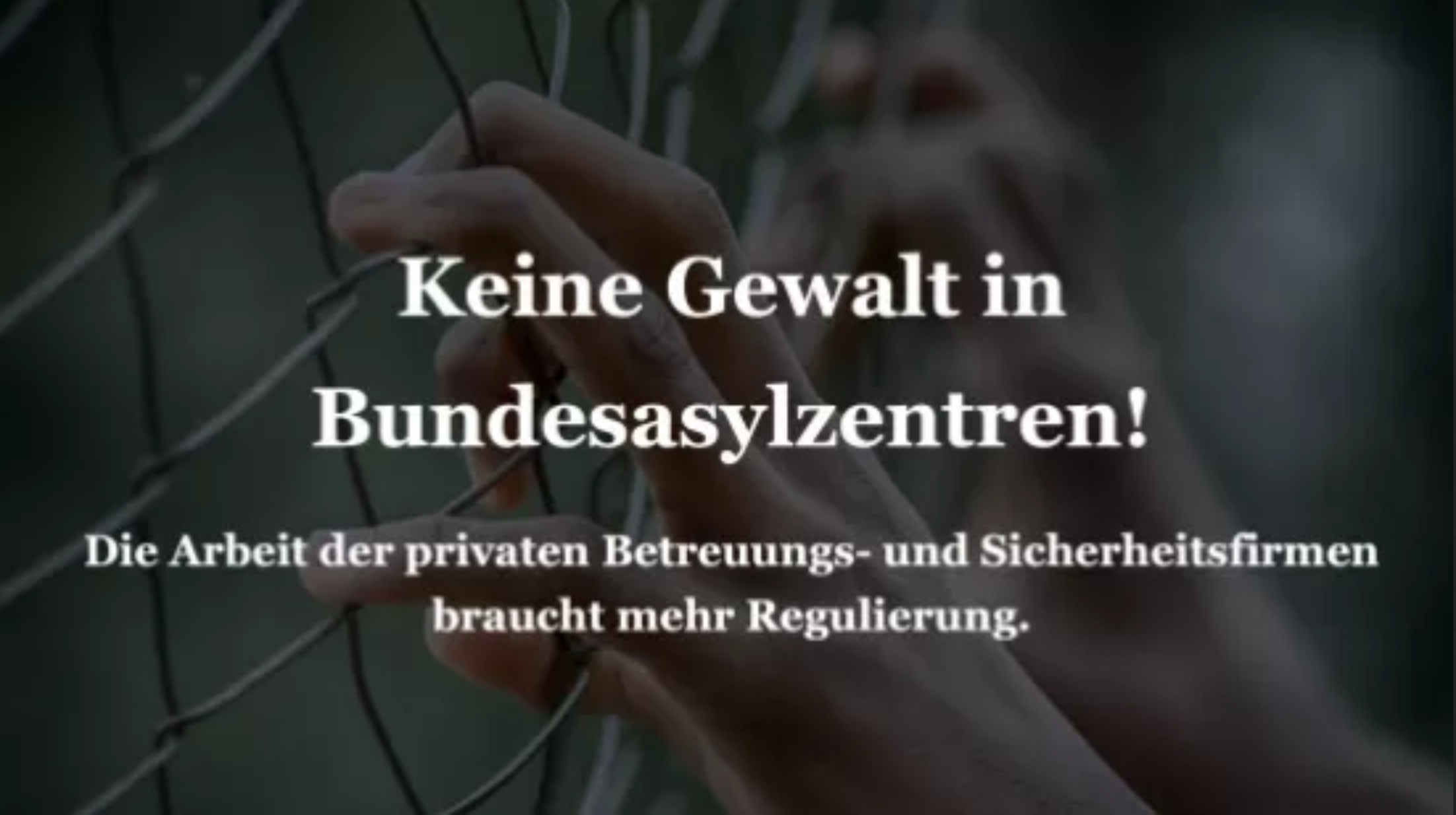 Bundesasylzentren: Asylsuchende müssen besser vor Gewalt geschützt werden!