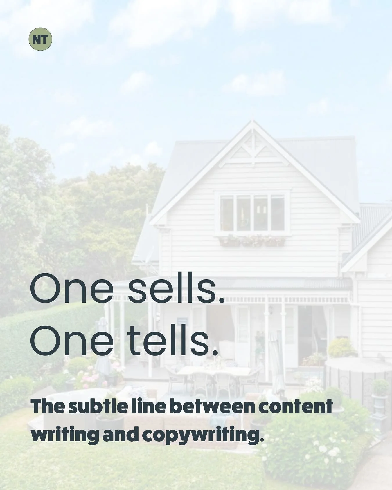You may know this; then again, you might not.
Copywriting and content writing aren’t quite the same thing.
Though sometimes they cross paths, there is in fact a subtle line between the two.
~ Copywriting is for selling, targeting, and persua