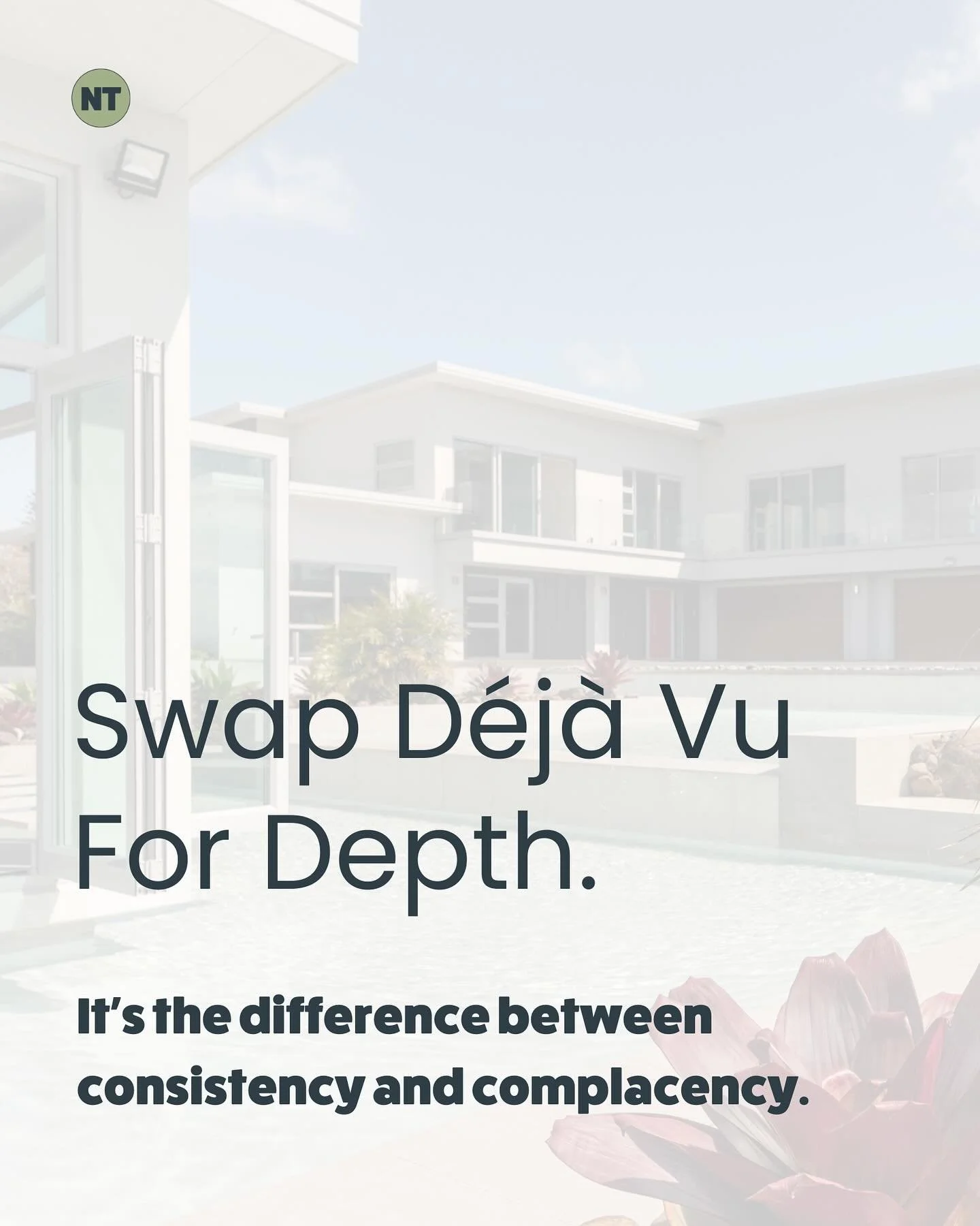 “Tap into the buyer’s sense of who they want to be,and that’s how you move from describing a property to activating identity where decisions happen.” 🤯
Déjà vu and depth…
It’s the difference betwee