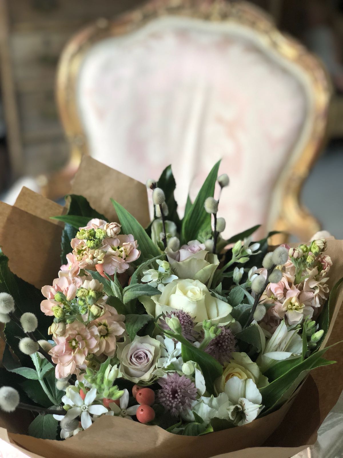 Soft Pastel/ Antique Handtied