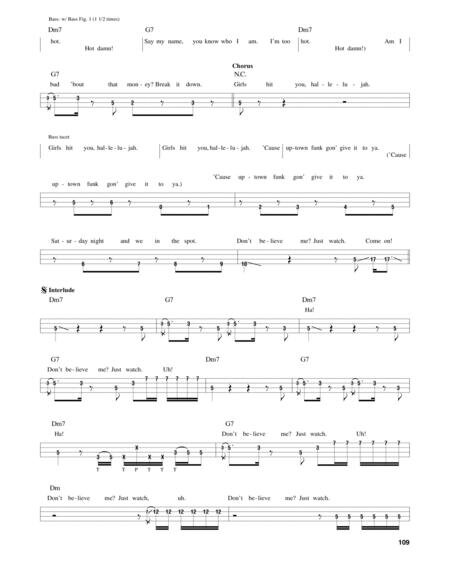 Uptown Funk Mark Ronson Feat Bruno Mars Bass Tab Chart Grade 5 Music Lesson Downloads Uptown Funk Mark Ronson Feat Bruno Mars Bass Tab Chart Grade 5 Music Lesson Downloads