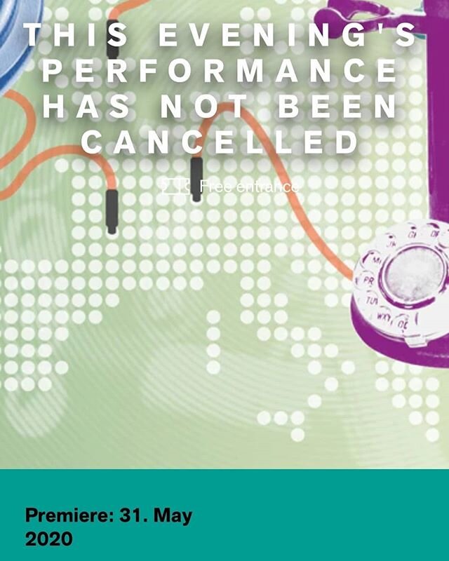 THIS EVENING'S PERFORMANCE HAS NOT BEEN CANCELLED!! Originally conceived in the late 1800s in France the Theatrophone is making a resurgence tonight! Dial in (yes, on your telephone... I know, just what I thought, how chic and retro!) from 18.30-20.3